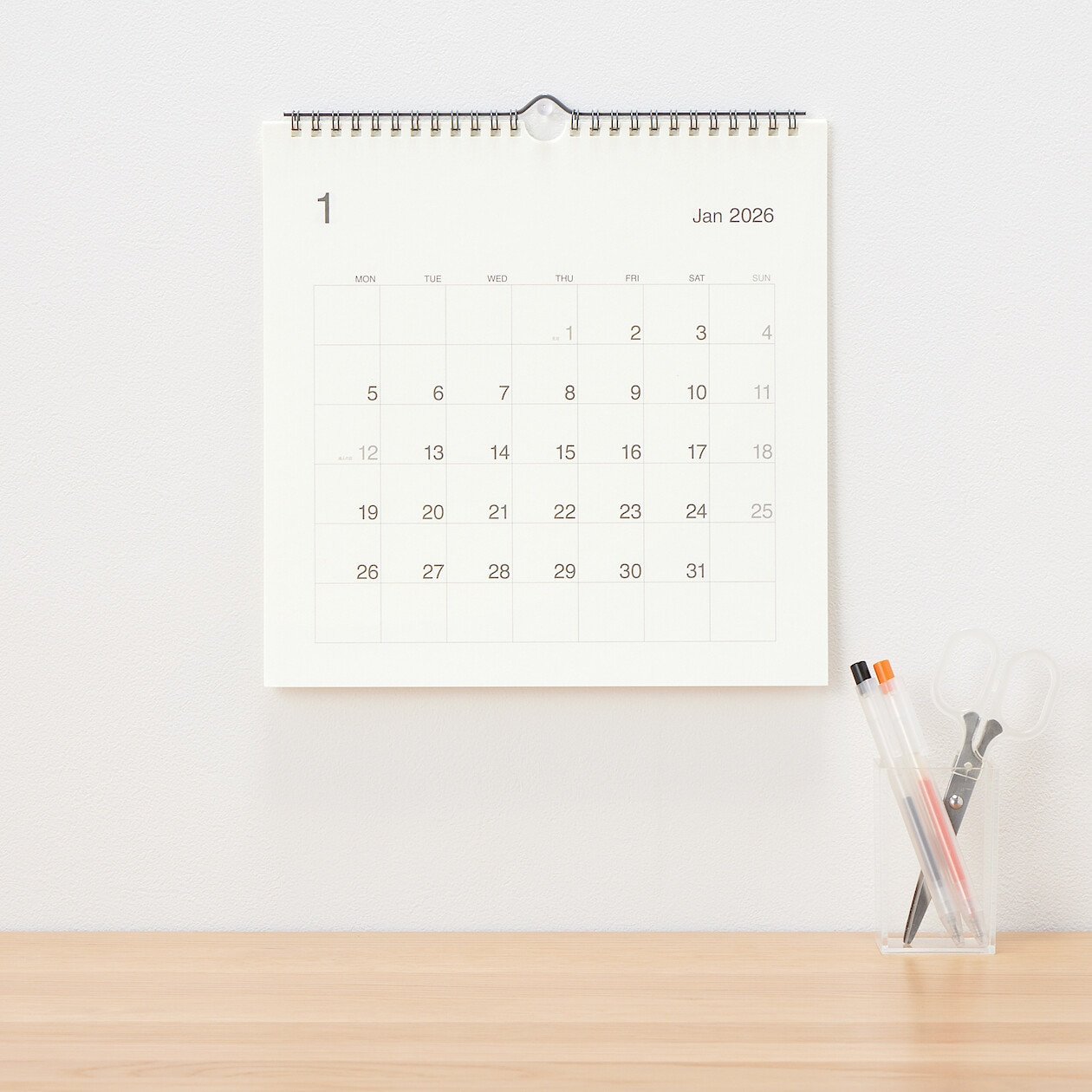 Kalendarz ścienny 2026 kwadratowy