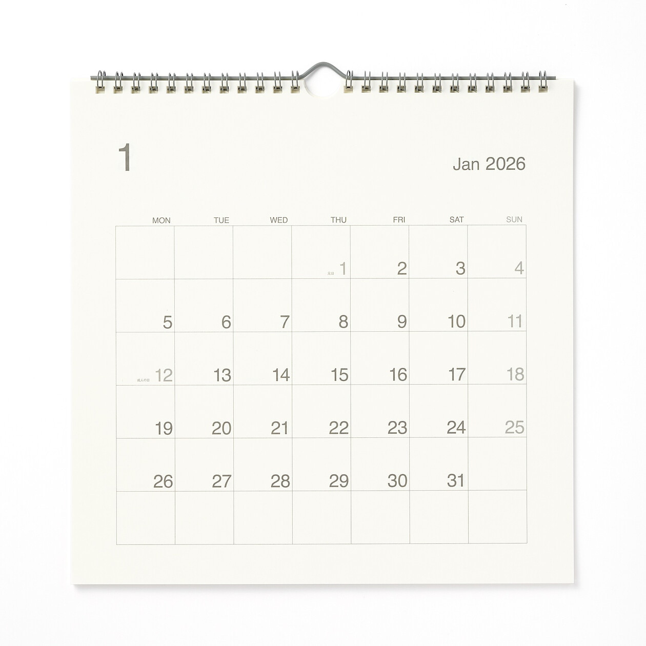 Kalendarz ścienny 2026 kwadratowy