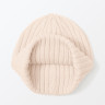 Czapka beanie wełniana niegryząca kremowa