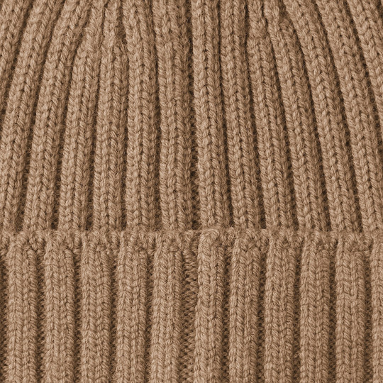 Czapka beanie wełniana niegryząca brązowa