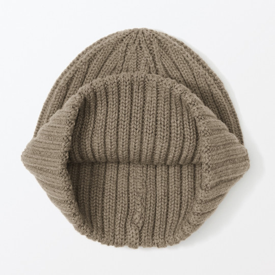 Czapka beanie wełniana niegryząca khaki