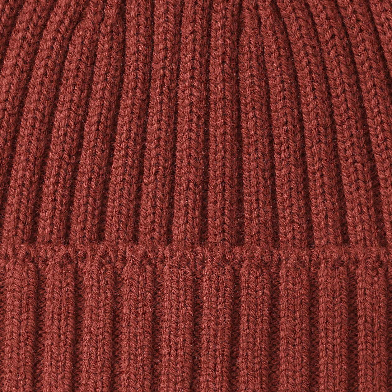 Czapka beanie wełniana niegryząca ceglasta