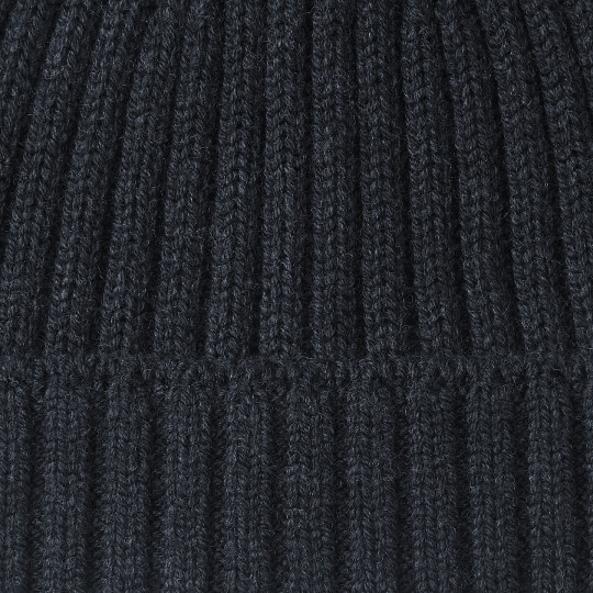 Czapka beanie wełniana niegryząca grafitowa