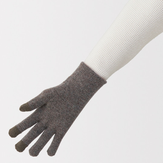 Rękawiczki do ekranów dotykowych brązowe