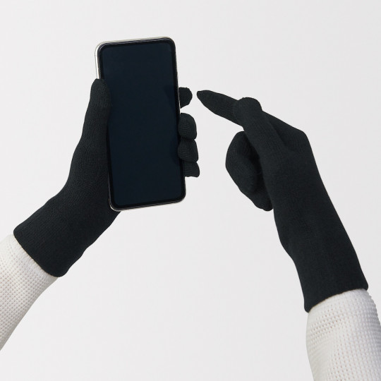 Rękawiczki do ekranów dotykowych czarne