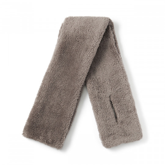 Szalik pluszowy brązowy