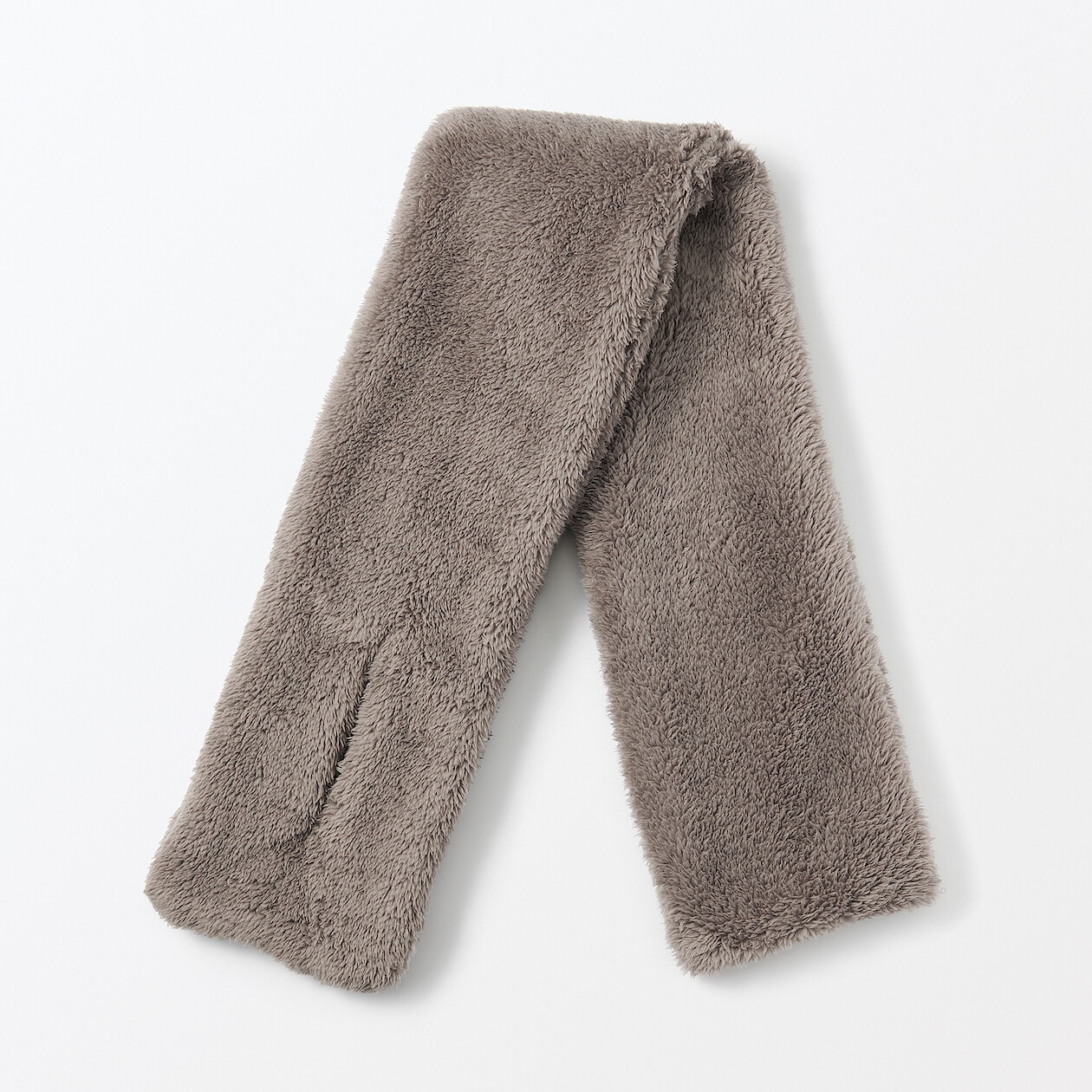 Szalik pluszowy brązowy