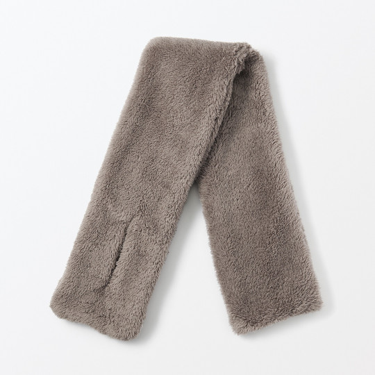 Szalik pluszowy brązowy