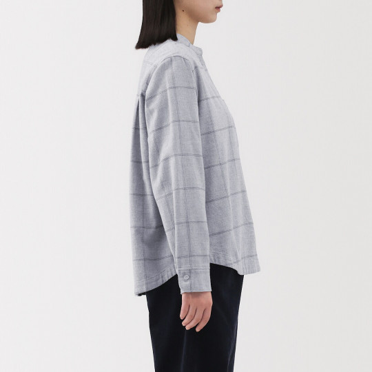 Koszula flanelowa ze stójką szara