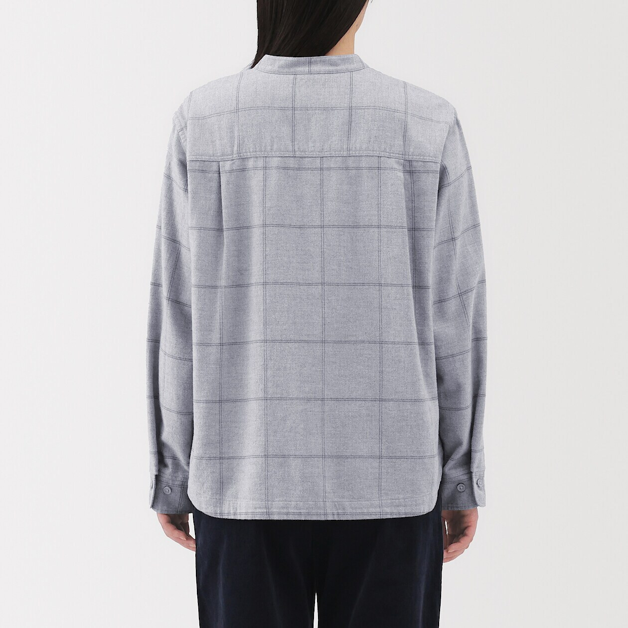 Koszula flanelowa ze stójką szara