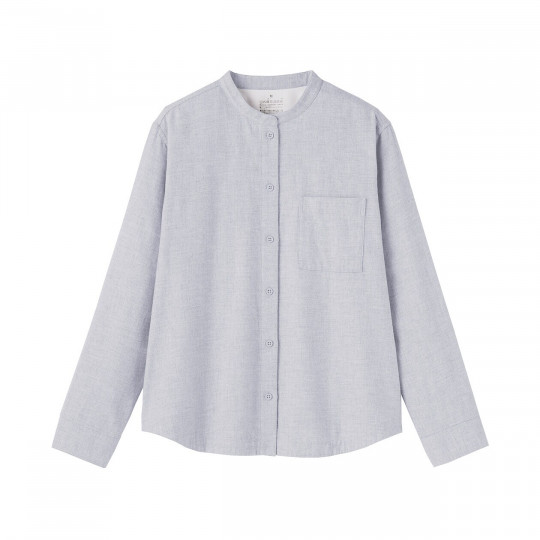 Koszula flanelowa ze stójką szara