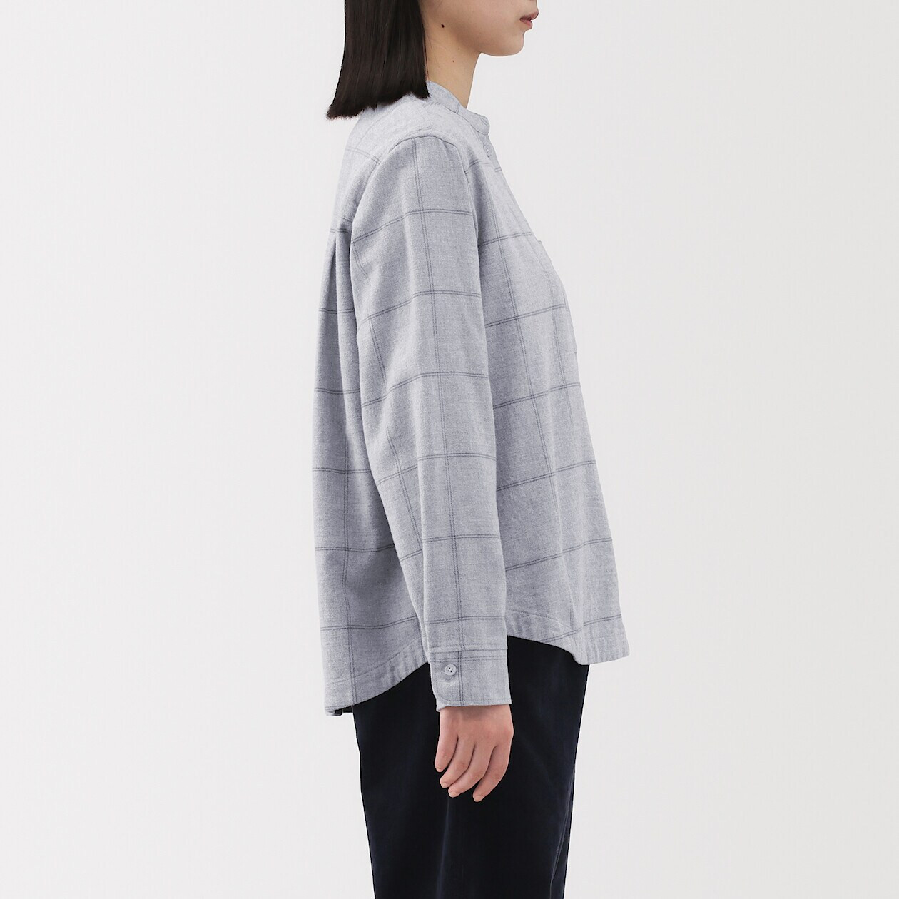 Koszula flanelowa ze stójką pomarańczowa