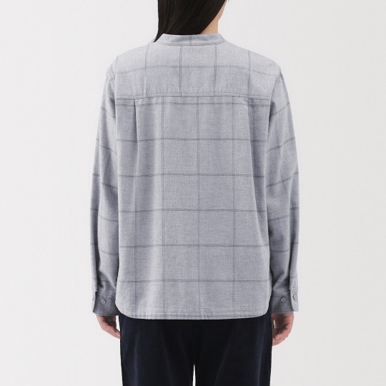 Koszula flanelowa ze stójką granatowa