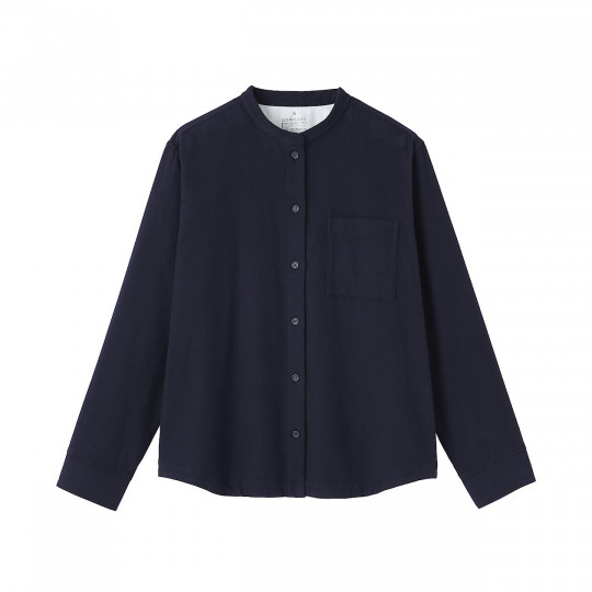 Koszula flanelowa ze stójką granatowa