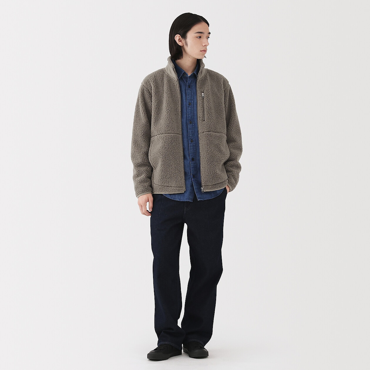 Bluza z polaru rozpinana brązowa