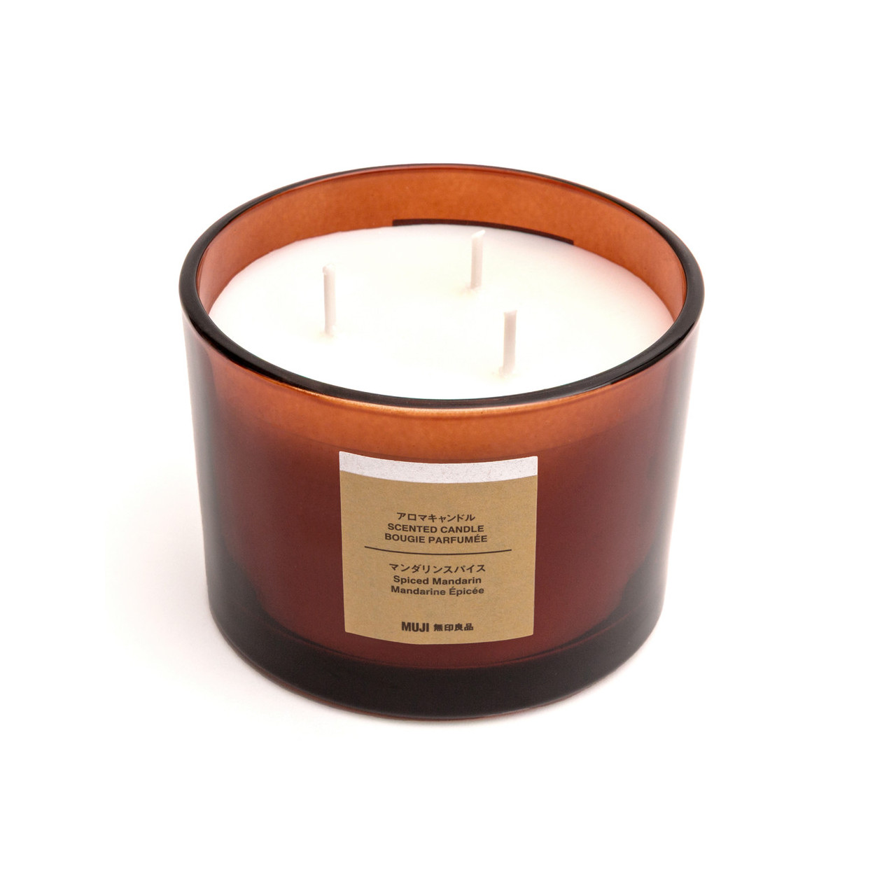 Świeca zapachowa z 3 knotami mandarynka w przyprawach