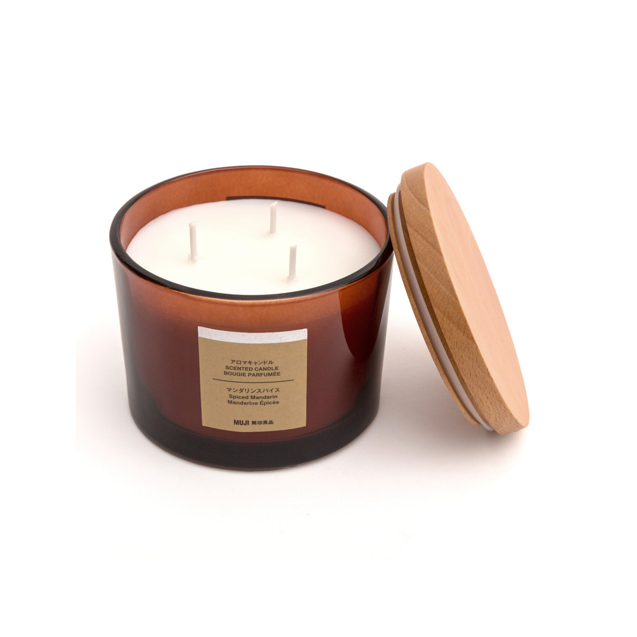 Świeca zapachowa z 3 knotami mandarynka w przyprawach