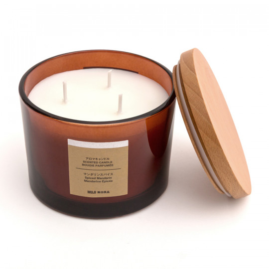 Świeca zapachowa z 3 knotami mandarynka w przyprawach