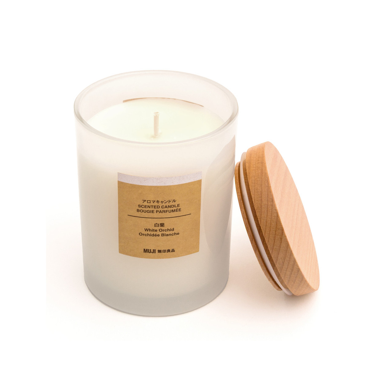 Świeca zapachowa z 1 knotem biała orchidea