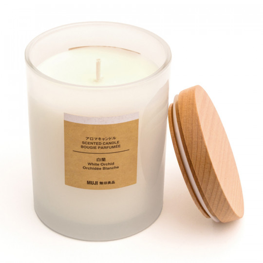 Świeca zapachowa z 1 knotem biała orchidea