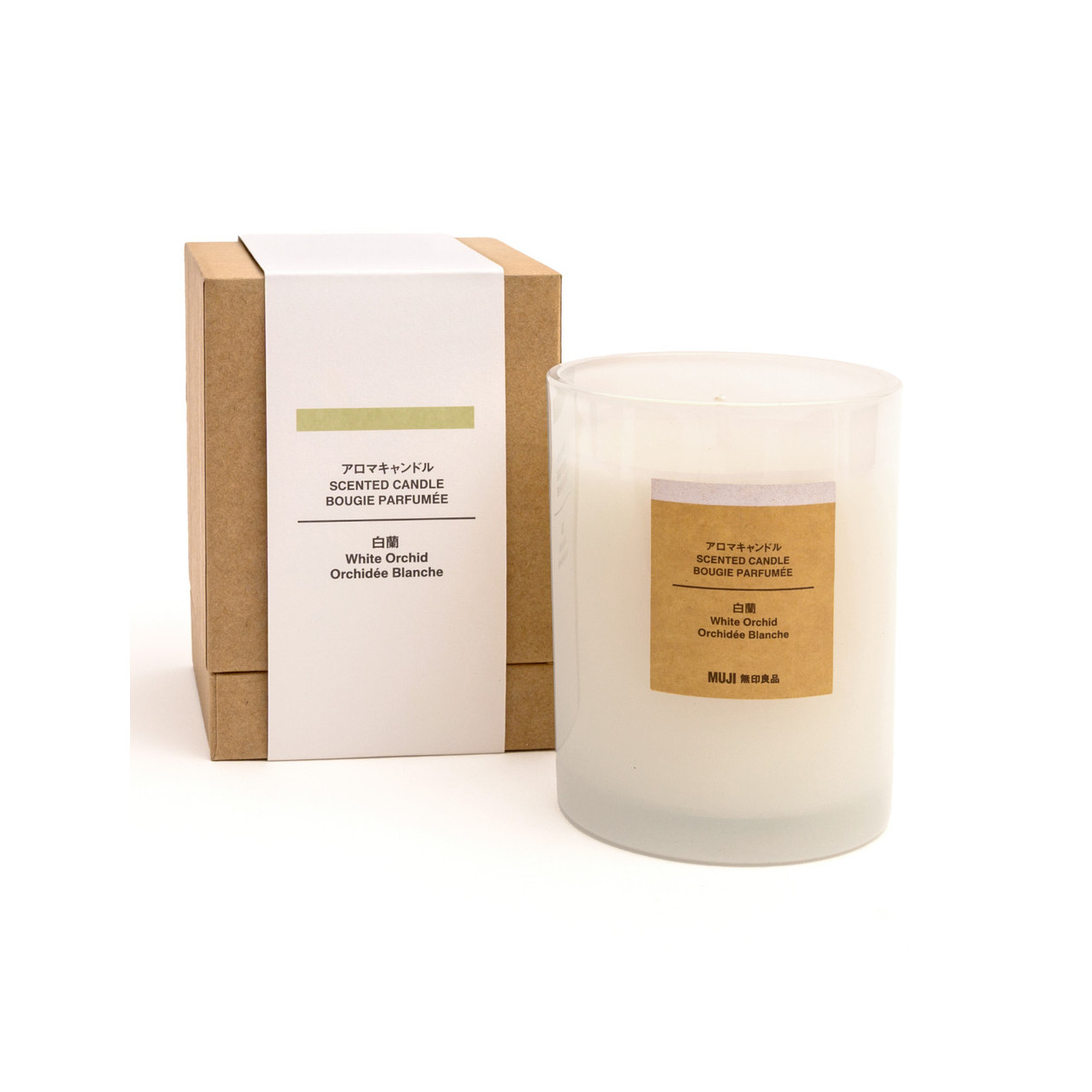 Świeca zapachowa z 1 knotem biała orchidea