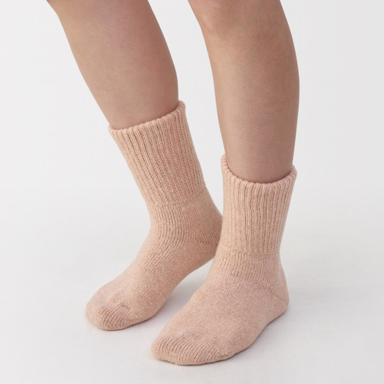 Skarpety z domieszką wełny różowe
