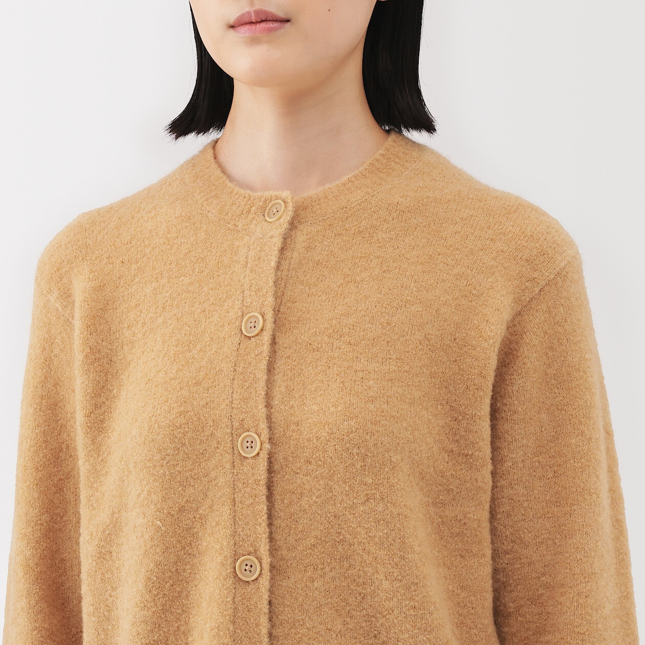 Kardigan boucle camel