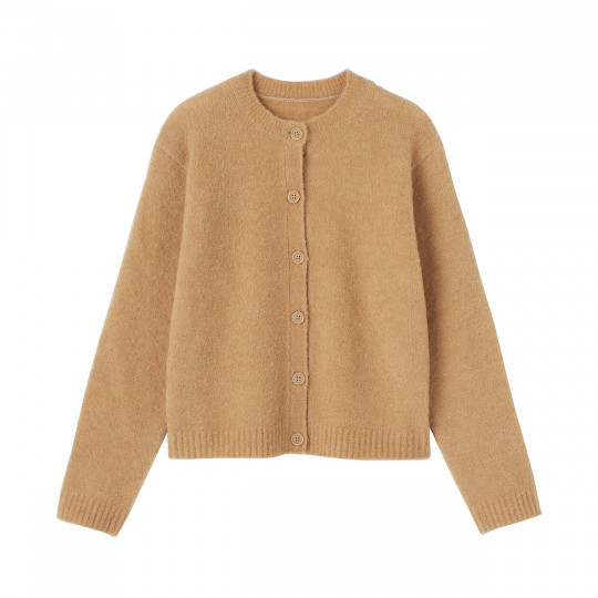 Kardigan boucle camel