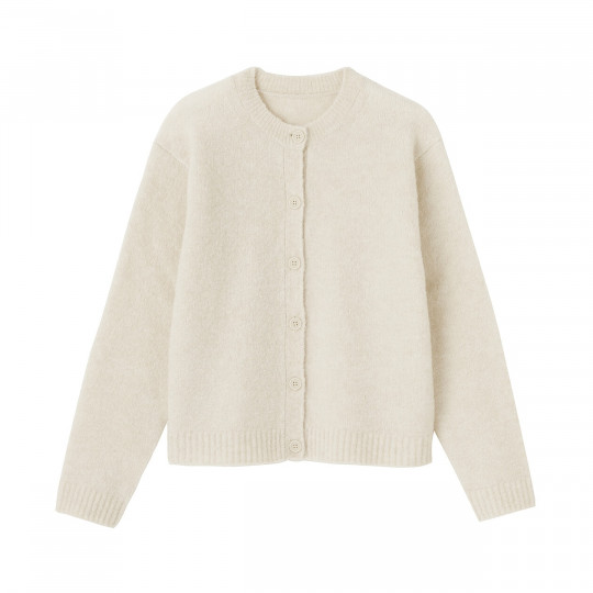 Kardigan boucle beżowy