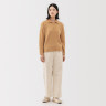 Sweter boucle polo camel