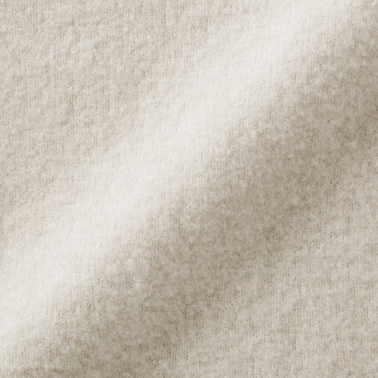 Sweter boucle polo beżowy