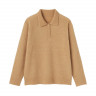 Sweter boucle polo camel