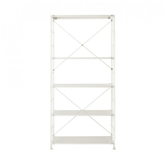 Regał stal jasny szary szeroki 5 półek 86x41x175,5cm