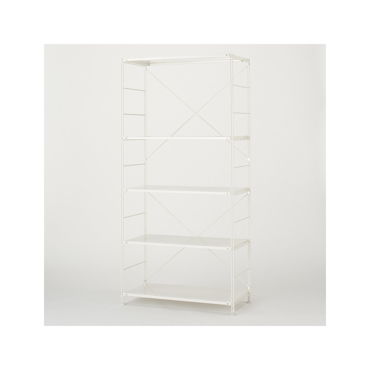 Regał stal jasny szary szeroki 5 półek 86x41x175,5cm