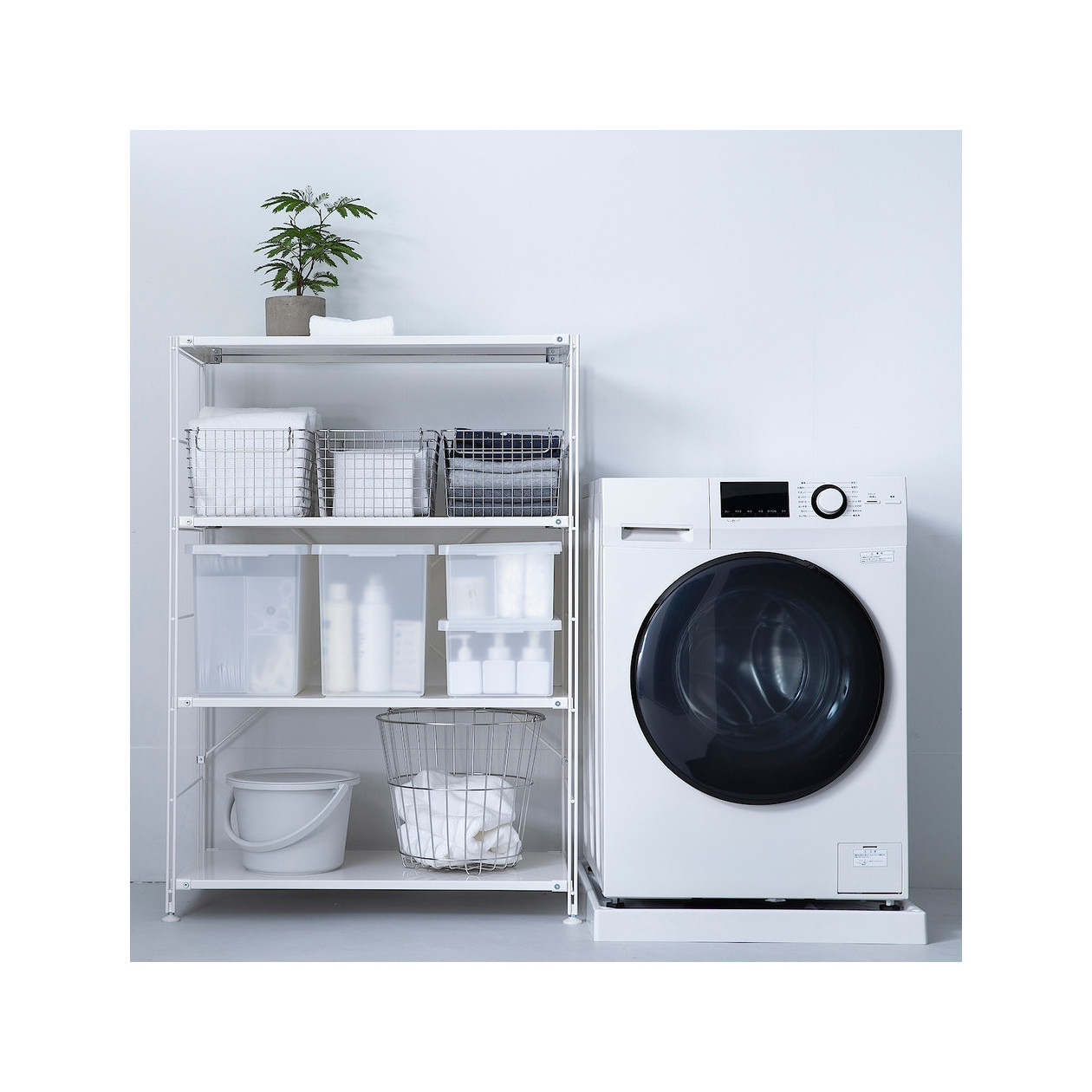 Regał stal jasny szary szeroki 4 półki 86x41x120cm