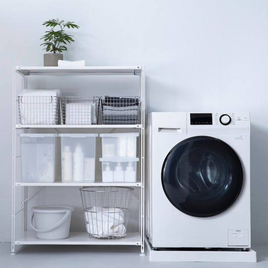 Regał stal jasny szary szeroki 4 półki 86x41x120cm