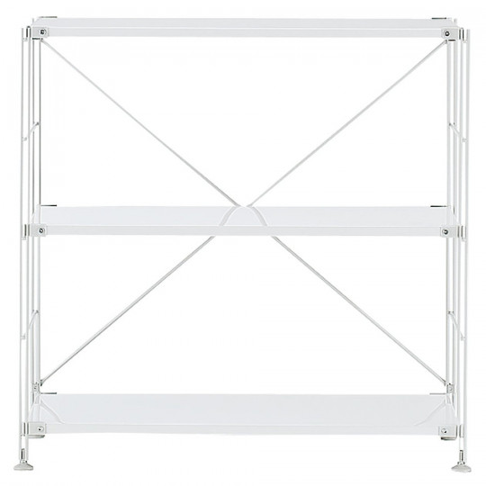 Regał stal jasny szary szeroki 3 półki 86x41x83cm