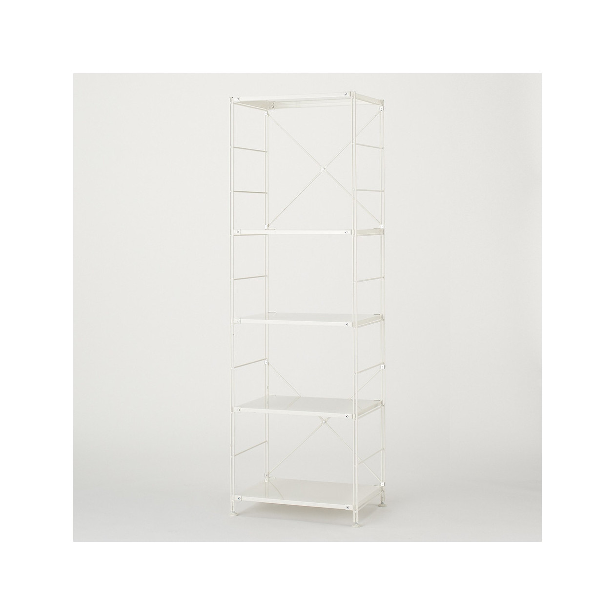 Regał stal jasny szary wąski 5 półek 58x41x175,5cm