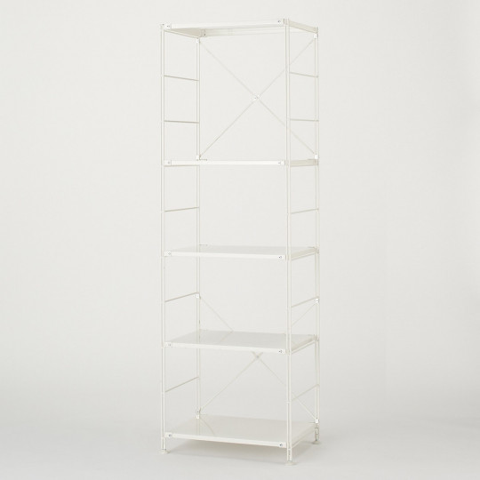 Regał stal jasny szary wąski 5 półek 58x41x175,5cm