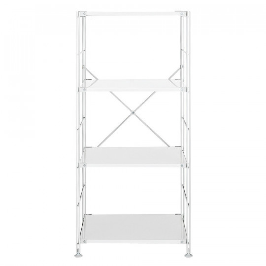 Regał stal jasny szary wąski 4 półki 58x41x120cm