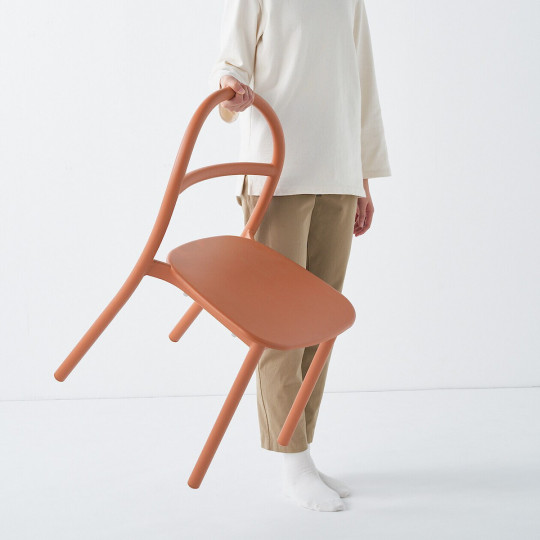 Krzesło aluminium burgund 52x47,5x77cm - zestaw 4 szt.