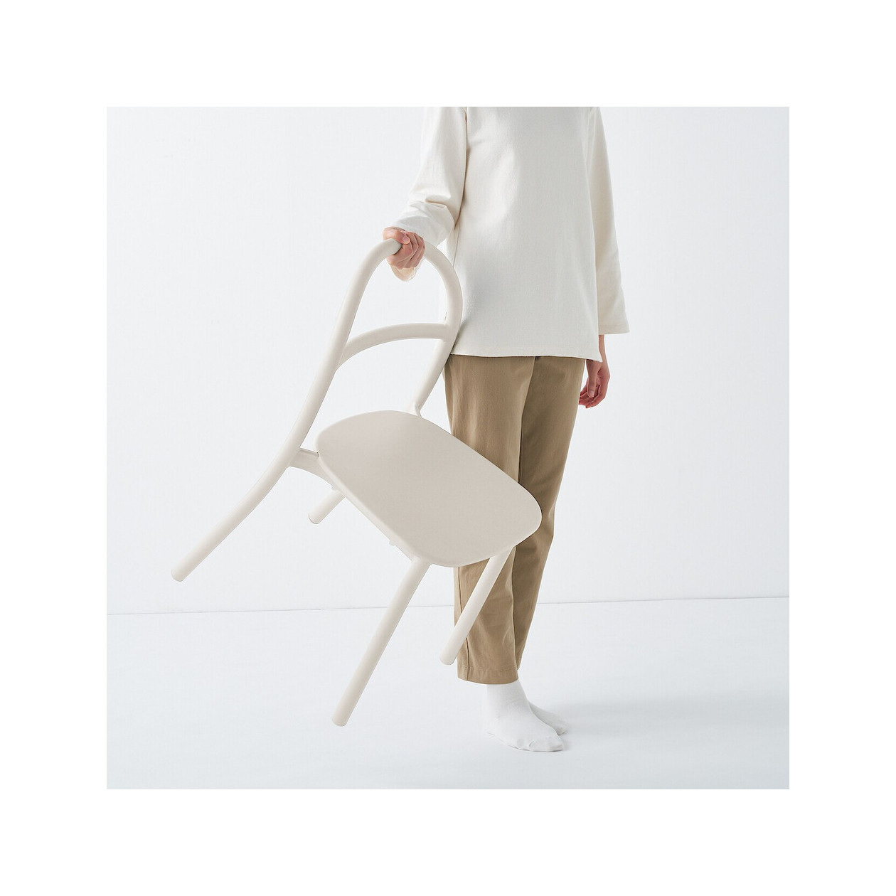 Krzesło aluminium jasny szary 52x47,5x77cm - zestaw 4 szt.