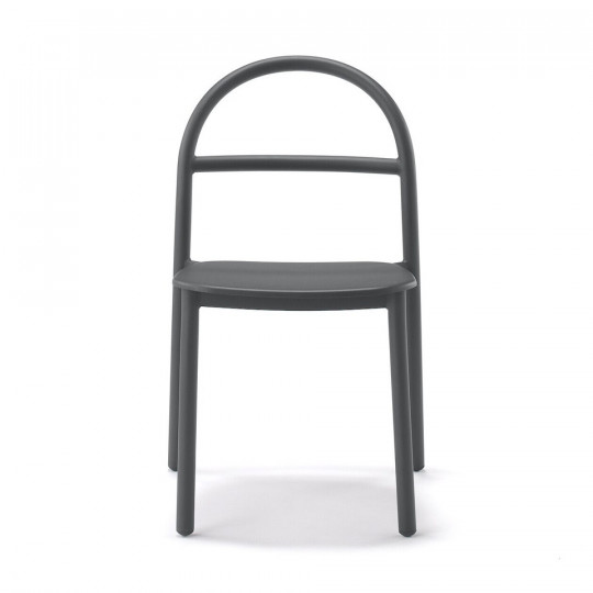 Krzesło aluminium ciemny szary 52x47,5x77cm - zestaw 4 szt.