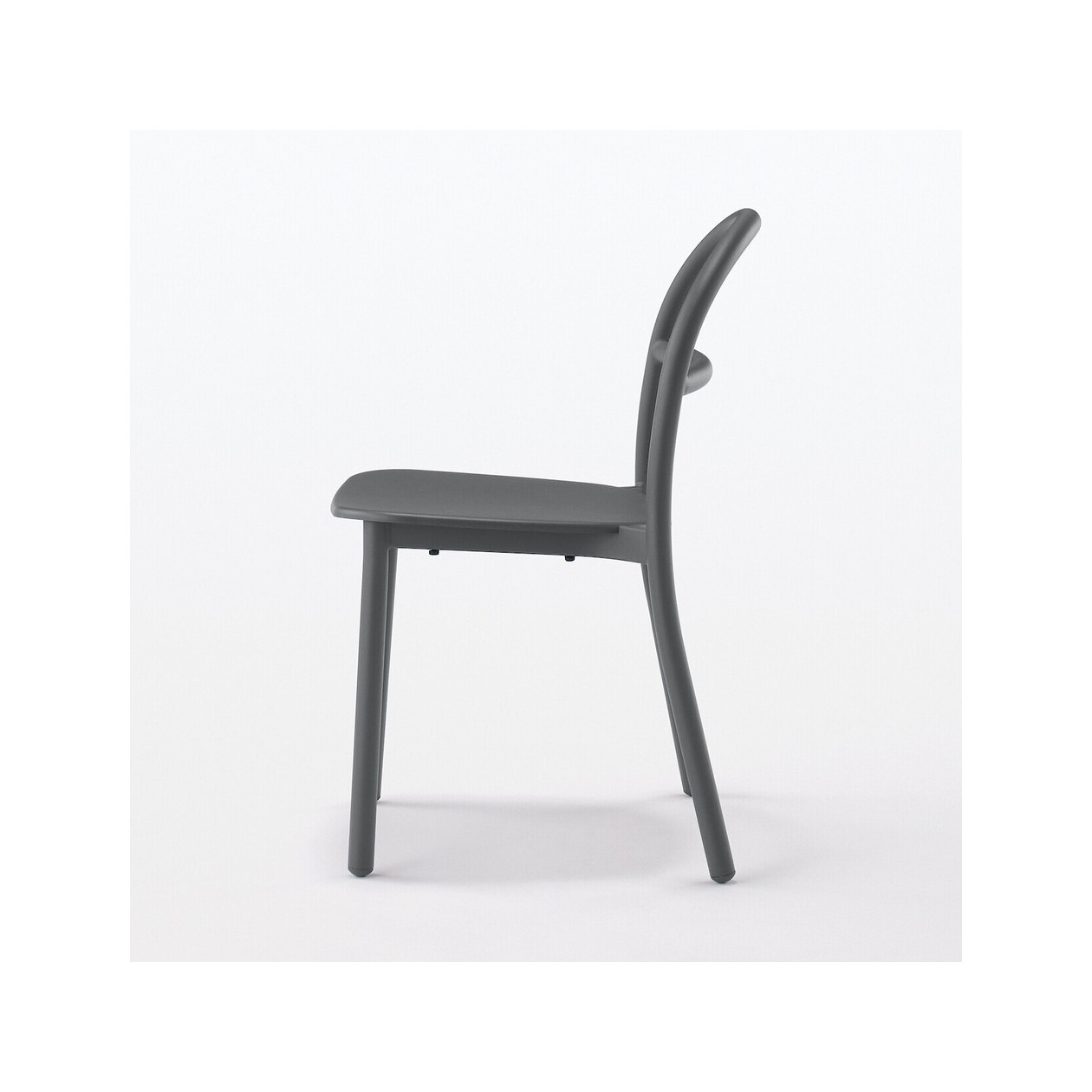 Krzesło aluminium ciemny szary 52x47,5x77cm - zestaw 4 szt.