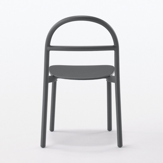 Krzesło aluminium ciemny szary 52x47,5x77cm - zestaw 4 szt.