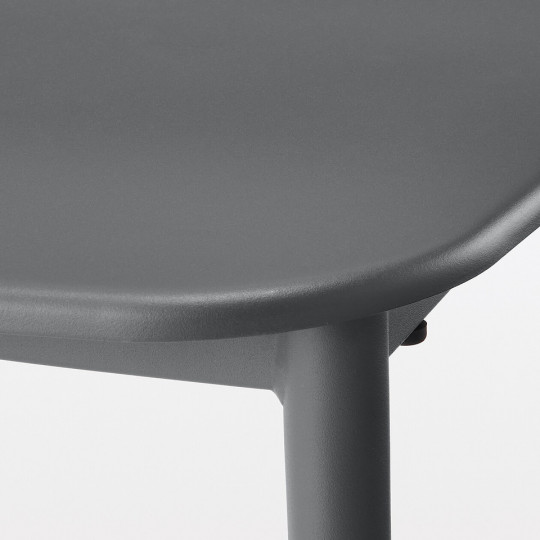 Krzesło aluminium ciemny szary 52x47,5x77cm - zestaw 4 szt.