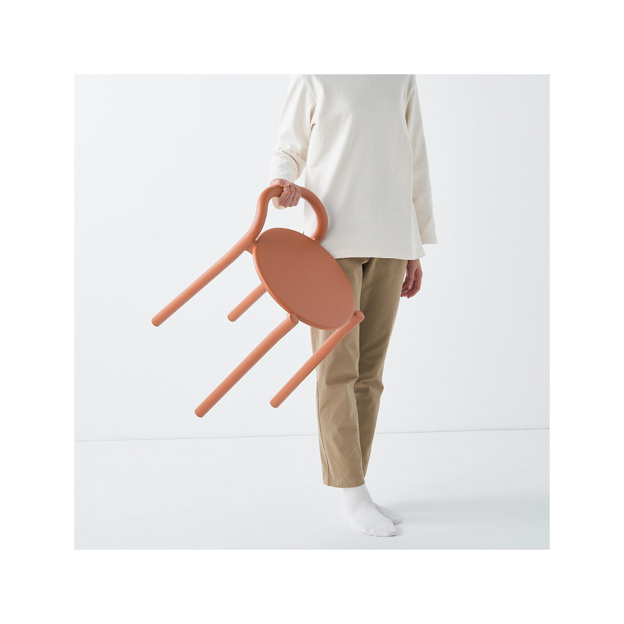 Stołek aluminium burgund 41,5x34x54,3cm - zestaw 4 szt.