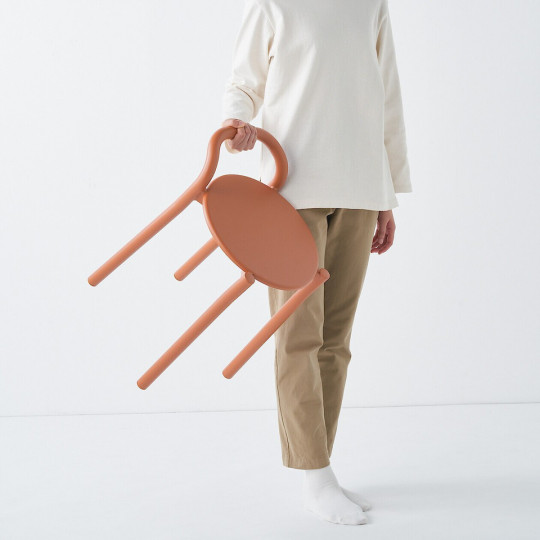 Stołek aluminium burgund 41,5x34x54,3cm - zestaw 4 szt.