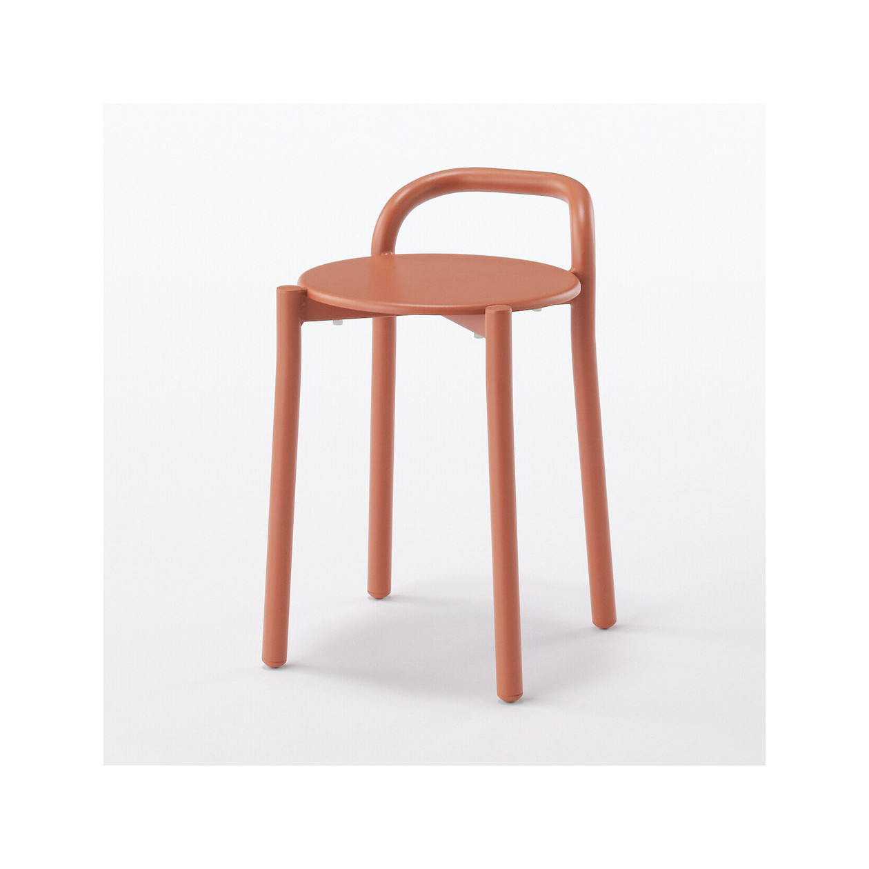 Stołek aluminium burgund 41,5x34x54,3cm - zestaw 4 szt.