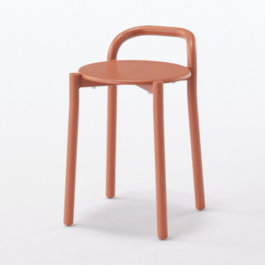 Stołek aluminium burgund 41,5x34x54,3cm - zestaw 4 szt.